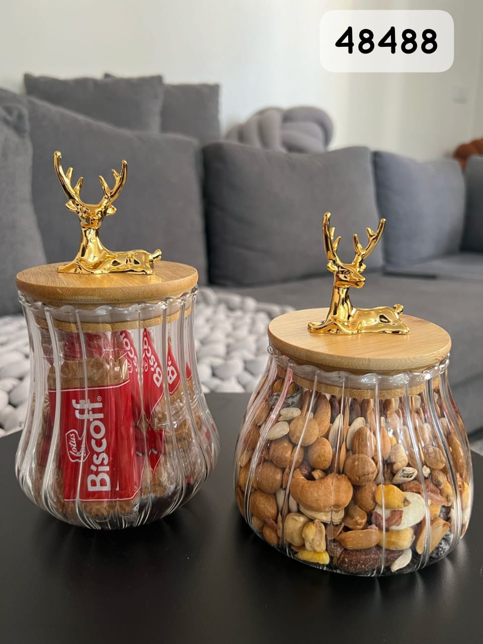 مرطبان زجاج غطا غزال