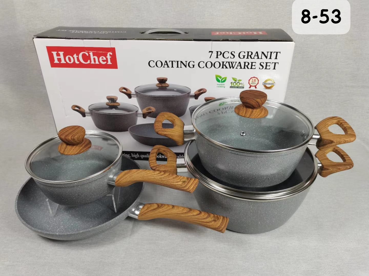 طقم طناجر ومقالي غرانيت 4 قطع Hot Chef