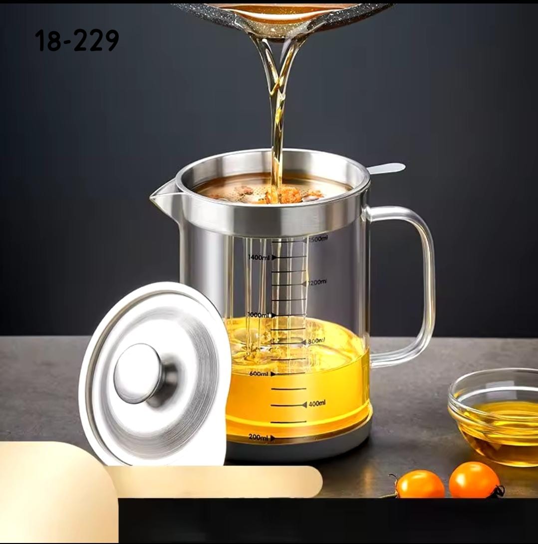 ابريق مصفاية زيت زجاج 1.5 L