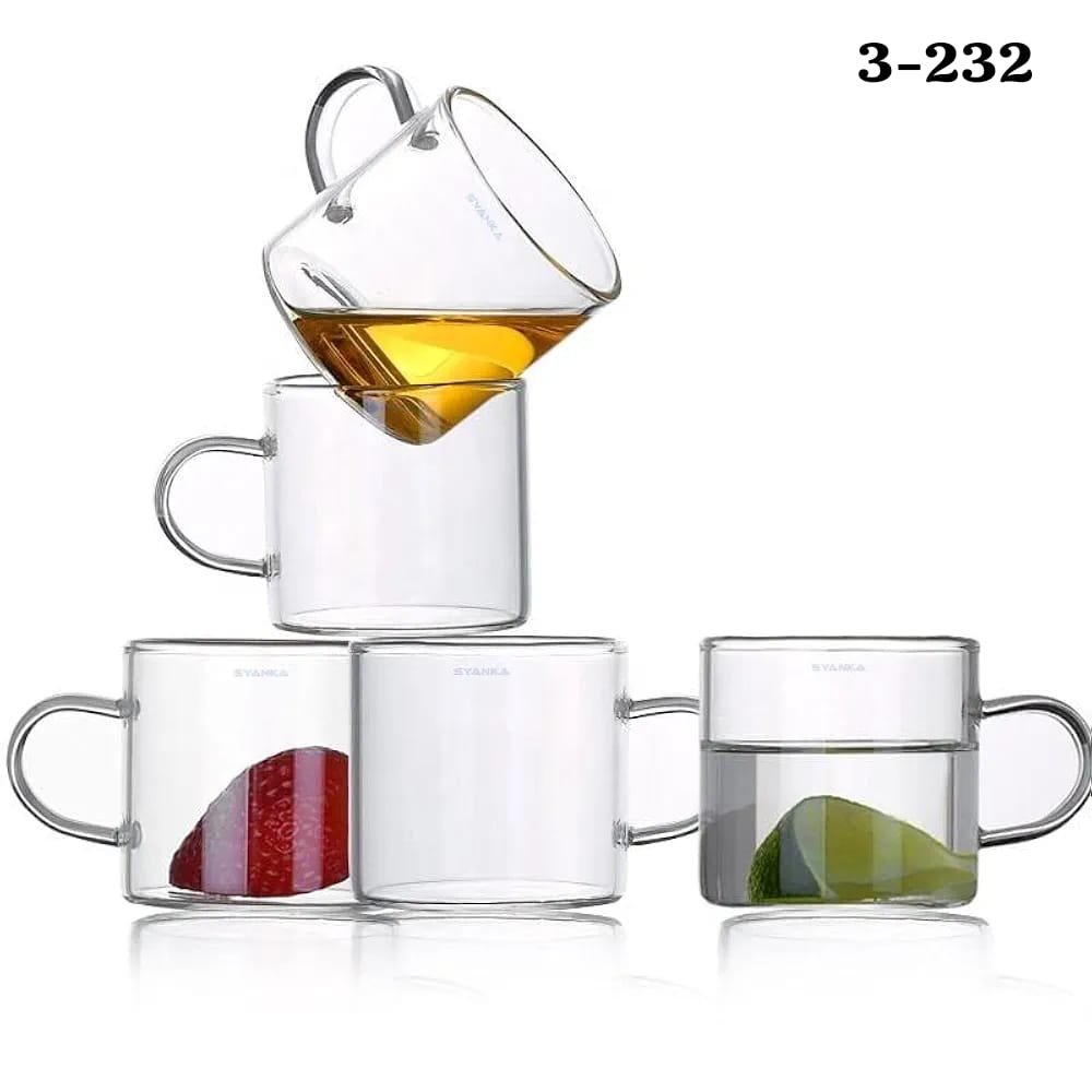 فناجين قهوة شفاف 6*