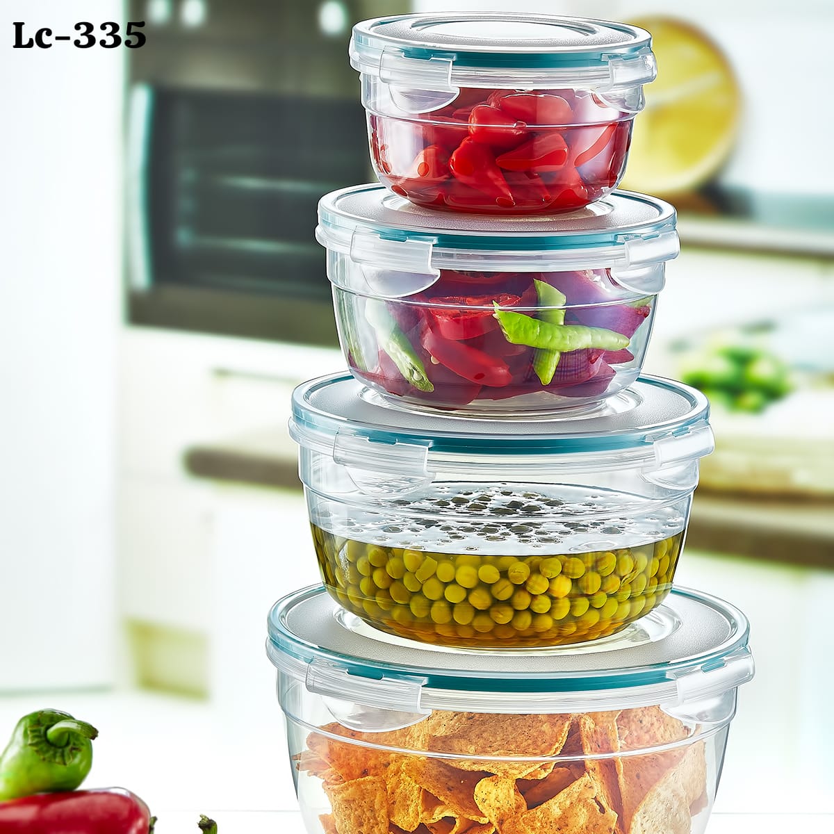 طقم تبروير plast art مدور 5 قطع