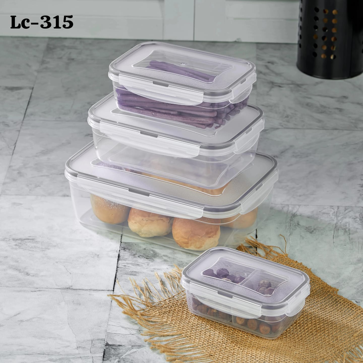 طقم تبروير plast art مستطيل 4 قطع