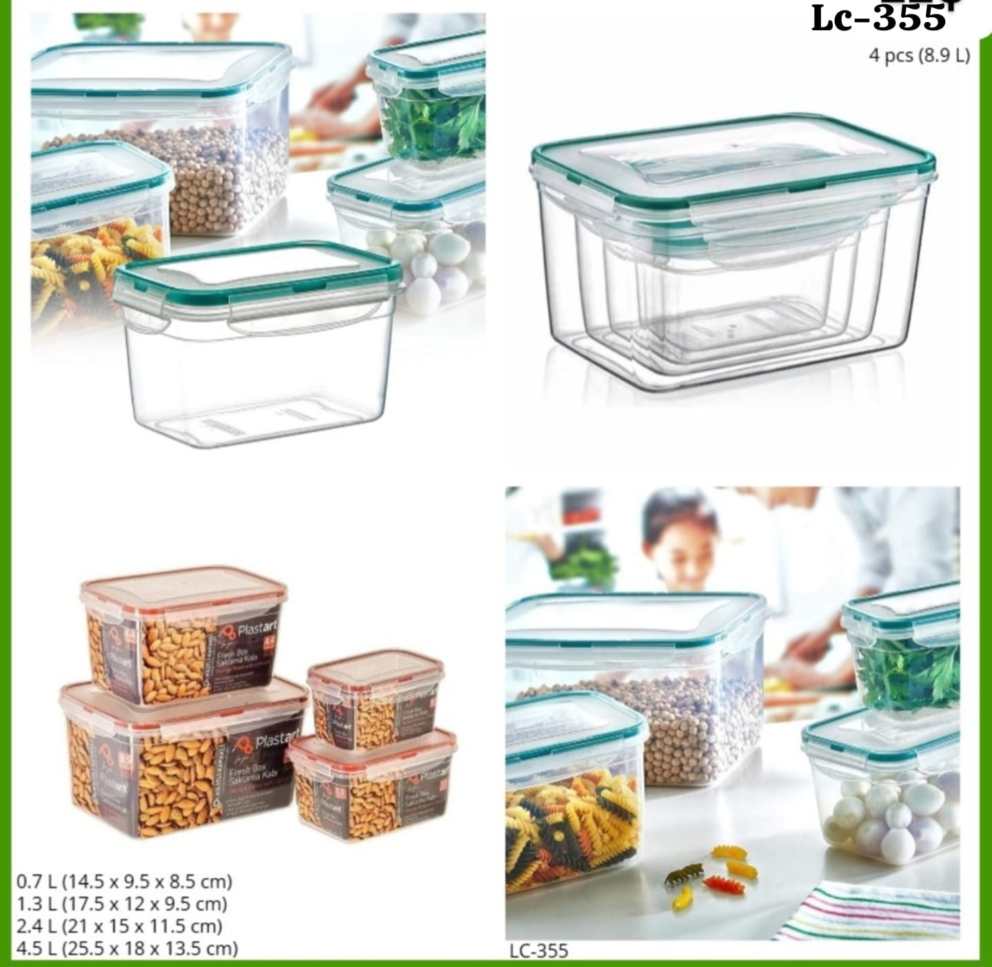 طقم تبروير plast art عالي 4 قطع