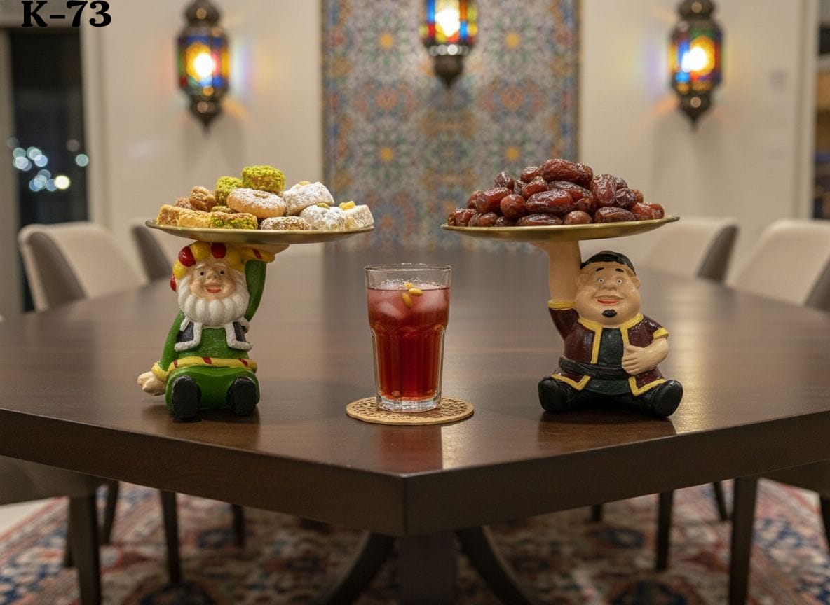 زلمة حامل صحن تمر دهبي