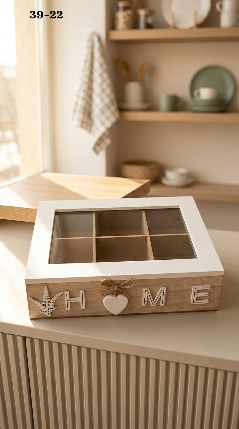 علبة شاي home غطا زجاج